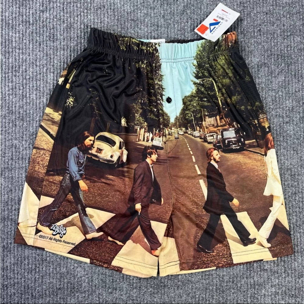Radio Days Abbey Road Mens Small Boxer Underwear Beatles Cover